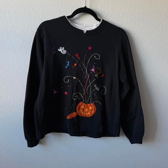 Vintage black halloween crewneck sweatshirt - Picture 1 of 4